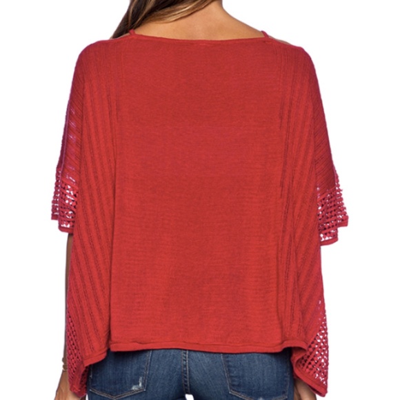 Free People Open Shoulder Top in Raspberry - Picture 2 of 5